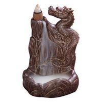 Libobo Retro Handmade Porcelain Ceramic Backflow with 20 pcs Backflow Incense Cones (F)