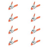 Houseables Spring Clamps, Heavy Duty Clamp, Metal, 8 Pack, 6 Inch, Large Strong Clips, Hand Squeeze Grip, Wide Jaw, Hardware Clap, for Photography, Furniture, Camping, Working, Pony, Industrial