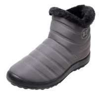 Shusuen Snow Boots for Women Winter Ankle Boots Slip On Waterproof Outdoor Sneakers Side Zipper Fur Lining Warm Shoes