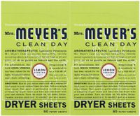 Mrs Meyer's Clean Day Dryer Sheet, 80 Count