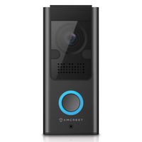 Amcrest SmartHome Video Doorbell Camera, 2.4 GHz WiFi Doorbell Camera, IP55 Weatherproof, Two-Way Audio, 140º Wide-Angle, AD110