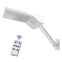 Aqonsie 48 Led Remote Solar Lights Outdoor 180° Adjustable Angle Security Night Light Wireless Motion Sensor Remote Control & 3 Lighting Modes with Mounting Rod for Courtyard Deck Road Home Driveway