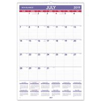AT-A-GLANCE 2019-2020 Academic Year Wall Calendar, Large, 15-1/2" x 22-3/4", Wirebound, Plan-A-Month (AY328)