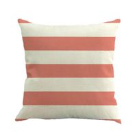 Bokeley Pillow Case, Flax Square Striped Painting Decorative Throw Pillow Case Bed Home Decor Car Sofa Waist Cushion Cover (Pink)