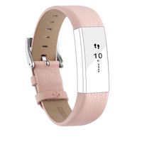 POY Replacement Bands Compatible for Fitbit Alta and Fitbit Alta HR, Genuine Leather Wristbands, Pink