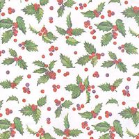 Gift WRAP Tissue Paper for Christmas, 20 Sheets, Large 20x30, Printed Decorative Tissue Paper for Gift Wrapping (Pearlized Christmas Holly)