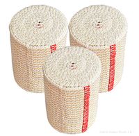 GT Cotton Elastic Bandage Wrap (3" Wide, 3 Pack) with Hook and Loop Fasteners at Both Ends | Latex Free Hypoallergenic Compression Roll for Ankle Knee Wrist Sprains, Foot Elbow Shoulder Head Injuries