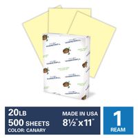 Hammermill Canary Colored 20lb Copy Paper, 8.5x11, 1Ream, 500 Total Sheets, Made in USA, Sustainably Sourced From American Family Tree Farms, Acid Free, Pastel Printer Paper, 103341R