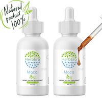 Maca B120 (2pcs) Alcohol-Free Herbal Extract Tincture, Super-Concentrated Organic Maca (Lepidium Meyenii) Dried Root (2x4 fl oz)