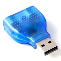 USB To Dual 2 PS2 PS/2 Mouse Keyboard Converter Adapter Splitter