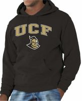 NCAA Adult Arch & Logo Gameday Hooded Sweatshirt (Central Florida Knights - Black, Large)