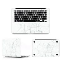 HRH 3 in 1 Marble White Body Cover Vinyl Decal Laptop Stickers Palmrest PalmGuard for Apple MacBook Air 13" 13.3" (A1466 / A1369)