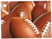 Football Theme Gift Cards3-3/4x2-3/4" (30 unit, 6 pack per unit.)