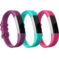 RedTaro Bands Compatible with Fitbit Alta HR/Alta-Pack of 3(Purple,Teal,Hot Pink) Small,Adjustable Replacement Accessory Bands/Straps for Fitbit Alta HR/Alta for Women/Men(no Fitbit Fitness Tracker)