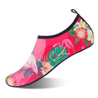 Womens and Mens Kids Water Shoes Barefoot Quick-Dry Aqua Socks for Beach Swim Surf Yoga Exercise (Flamingos, XL)