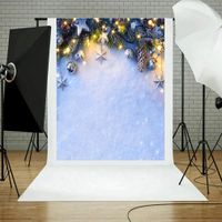 Iusun Christmas Backdrops For Photography, Christmas Backdrops Vinyl Wall 3x5FT Digital Background Photography Studio (F)