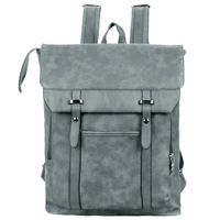 IKRR Unisex Vintage PU Leather School College Bookbag Travel Backpack Laptop Daypack