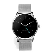 STEPFLY K88H Smart Watch for Men Women with Stainless Steel Strap Smart Wrist Watch Heart Rate Blood Pressure Pedometer Fiteness Tracker for Android iOS Phone (Silver)