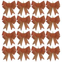 Black Duck Brand Set of 16 Red and Green Festive Holiday Christmas Bows - Perfect as Tree Ornaments - Tree Filler - Decorative Ornaments - Perfect for Preparing for The Holidays!