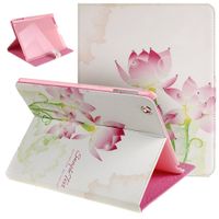 Case for iPad Air,Case for iPad 5,Case for iPad Air,Butterfly Fairy and Flower Inlaid Shiny Glitter Diamond Pu Leather Flip Protective Case Cover for Ipad Air iPad 5,Pink Lotus