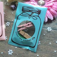 UTENEW Self Adhesive Cellophane Bags 100Pcs Resealable Treats Bags, Plastic Cello Bags for Bakery Candy Candle Soap Cookie Gift Wrapping, Blue