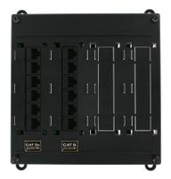 Leviton 476TM-652 Twist and Mount Patch Panel, 6 CAT 5e ports and 6 CAT 6 ports