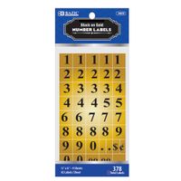 BAZIC Gold Foil Number Label (378/Pack) (Case of 24)