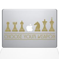 The Decal Guru Chess Weapons MacBook Decal Vinyl Sticker - 13" MacBook Air - Gold (1277-MAC-13A-G)