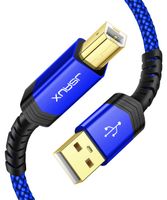JSAUX Printer Cable, USB Printer Cable Type A Male to B Male Scanner Cord USB B Cable High Speed for HP, Canon, Epson, Dell, Brother, Lexmark, Xerox, Samsung etc (6.6 Feet)