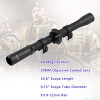 Wolfgo Monocular Telescope- Optic Scope Sights 4x20 Monocular Telescope with Hunting Scopes Mount 22 Caliber Device Access