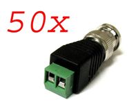 New 50 PCS Coax CAT5 To Camera CCTV BNC Video Balun Connector For CCTV Camera