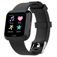Meker Sport Bands Compatible with Fitbit Versa 2/Fitbit Versa/Versa Lite/Versa SE, Soft Silicone Wristbands Accessories for Women Men Large Small，Black