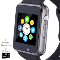 Smart Watch, Smartwatch Phone with SD Card Camera Pedometer Text Call Notification SIM Card Slot Music Player Compatible for Android Samsung Huawei and iPhone (Partial Functions) for Men Women Teens