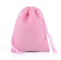 Carolyn Jones 20 Pcs/Lot 5X7Cm 7X9Cm 9X12Cm 10X15Cm Coloful Velvet Pouches Jewelry Packaging Display Drawstring Packing Gift Bags & Pouches Pink 5X7Cm