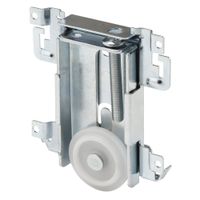 Prime-Line N 6790 Mirror Door Roller Assembly - Replacement Part for Steel-Framed Mirror Closet Doors, Steel Housing and FLAT Edge Plastic Wheel, 1-7/16"
