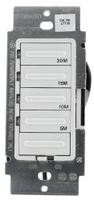 Leviton LTT30-1LW Decora 600W Incandescent/5A Resistive 5-10-15-30 Minute Preset Countdown Timer, Single Pole, White