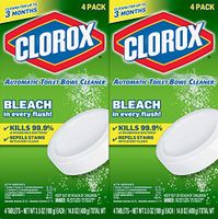 Clorox Automatic Toilet Bowl Cleaner Tablets with Bleach, 8 Ct (Package May Vary)