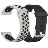 SKYLET for Fitbit Blaze Bands, 2 Pack Breathable Silicone Replacement Wristband for Fitbit Blaze Bracelet (No Tracker, No Frame)[2PC: Antique White-Black&Black]