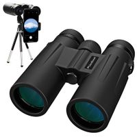 Usogood 12X50 Binoculars for Adults with Tripod, Waterproof Compact Binoculars for Bird Watching, Hiking, Traveling, Hunting and Sports Events, Smart Phone Adaptor for Photography