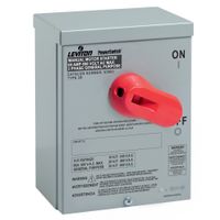 Leviton N36NC Type 3R Enclosure for 60 Amp Motor Starting Switch, Steel, Gray