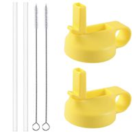 The Mass Wide Mouth Straw Lid Compatibility Most Sports Water Bottle (Kids Lemon)