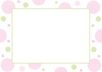 Pink Bubles Just Add a Picture Birth Announcement