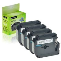 GREENCYCLE 4 PK Black on White Label Tape Compatible for Brother M-K231 MK231 M231 P-Touch PT55BM PT55S PT65 PT65SB PT70 PT80 PT85 PT90 PT100 PT110 26.2ft