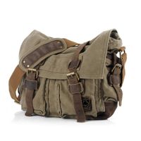 Messenger Bag, Bienna Vintage Military Canvas Shoulder Bags Crossbody Sling Bag Men Women