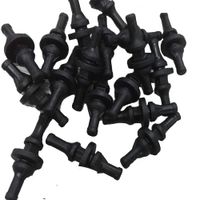 MuMu 100 PCS Black Fan Mounting Screws Rivets Silicone Rubber for PC Computer