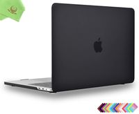 UESWILL MacBook Pro 16 inch Case 2019, Smooth Matte Hard Shell Case Cover for MacBook Pro 16 inch with Touch Bar/USB-C, Model A2141 + Microfibre Cleaning Cloth, Black