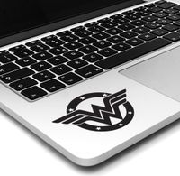 Wonder Woman DC Comic Superhero Trackpad Keyboard Macbook Laptop Vinyl Decal Sticker (Black)