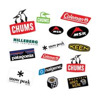 Outdoor Vol.1 Water Resistant Removable UV Protect Decal Sticker 15 PCS for Camping Outdoor Laptiop Suitcase Luggage Skateboard Bike Sticker Pack