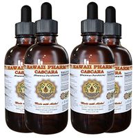 Cascara Liquid Extract, Cascara (Rhamnus Purshiana) Tincture 4x4 oz