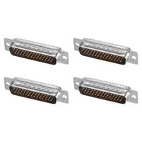 uxcell D-sub Connector Male Plug 44-pin 3-Row Port Terminal Breakout Solder Type for Mechanical Equipment CNC Computers Black Pack of 4